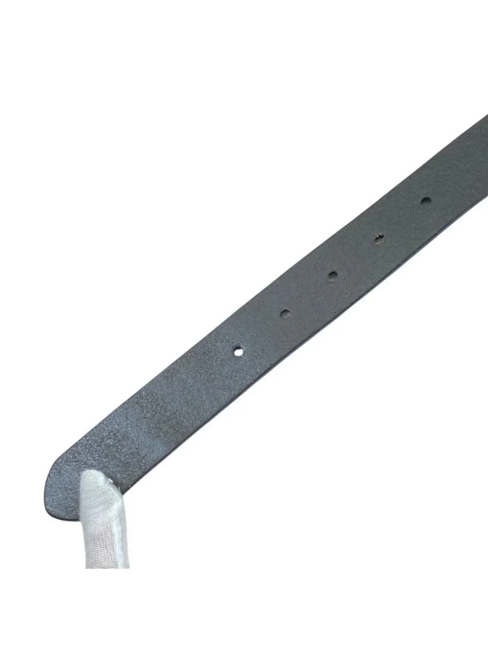 Fendi FF Logo Buckle Belt Leather Gray Practical